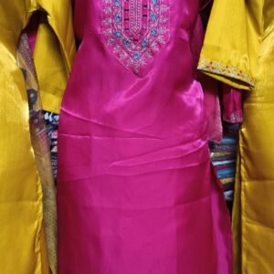 vibrant pink (rani pink) ethnic suit set