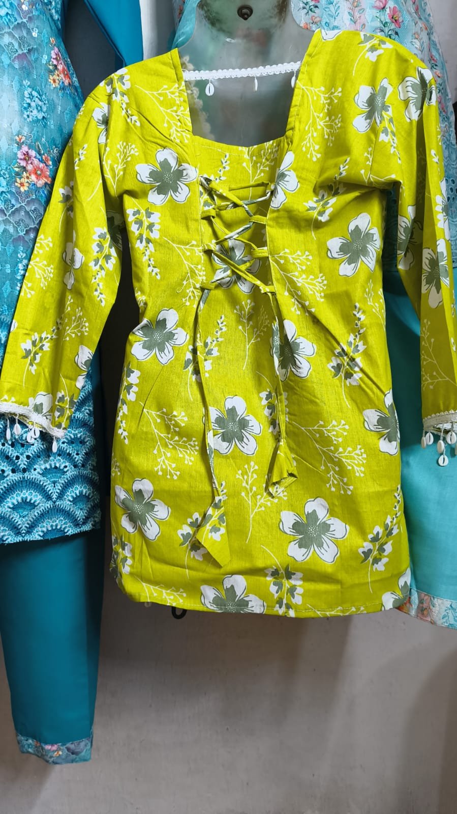 Green Short Kurti