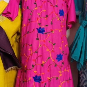 vibrant pink (magenta) long kurta